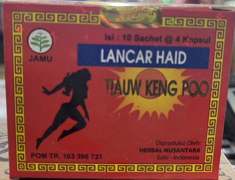 TIAUW KENG POO Lancar Haid @ 10 sachet @ 4 kapsul