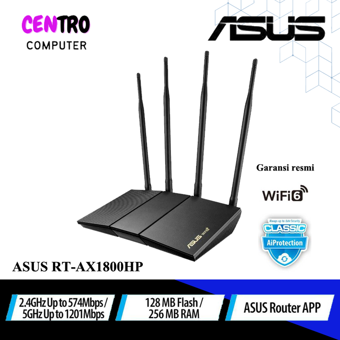 Jual ASUS RT-AX1800HP AX1800 Dual Band WiFi 6 Wireless Router with ...
