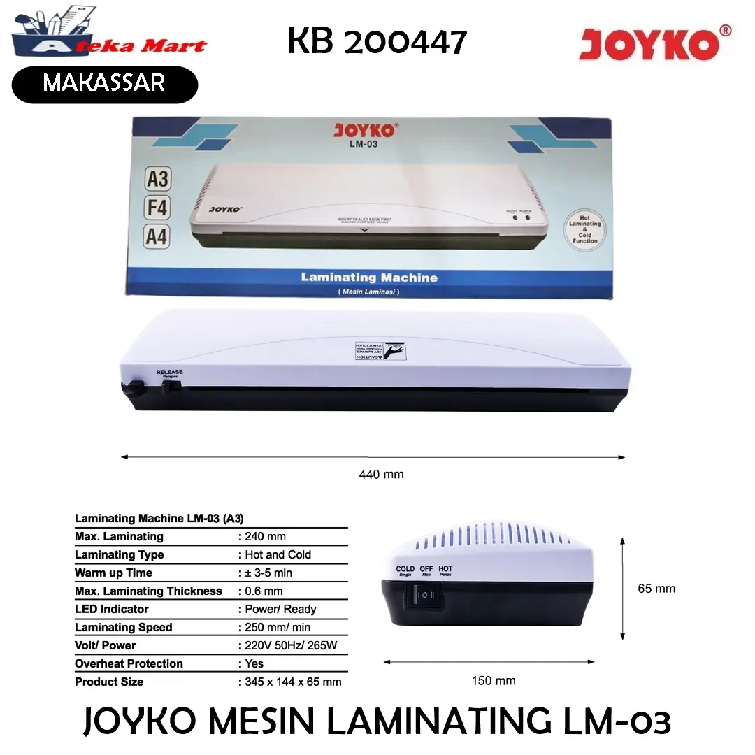 JOYKO LAMINATING MACHINE LM-03/MESIN LAMINATING