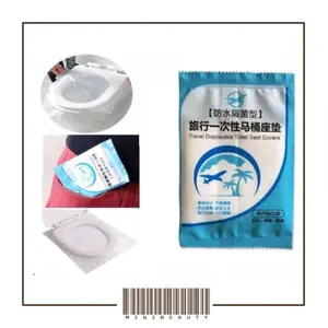 travel toilet seat cover disposable alas duduk kloset toilet plastik kedap air transparan untuk kesehatan selama berpergian