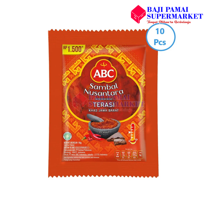 Gambar ABC SAMBAL TERASI ISI 10 @ 20 GR dari Baji Pamai supermarket Kota Makassar Tokopedia