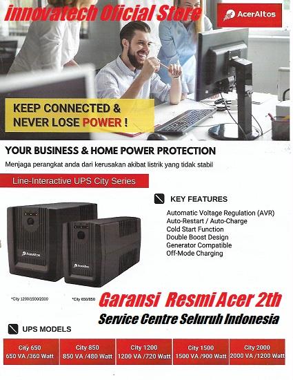 Gambar UPS ACERALTOS ACER ALTOS CITY1200 CITY 1200VA 720W USB Universal out dari Innovatech Official Kota Administrasi Jakarta Pusat Tokopedia