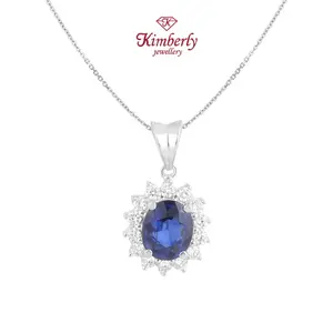 Liontin Berlian Batu Blue Sapphire KPD551250 - Kimberly Jewellery