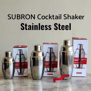 SUBRON Cocktail Shaker / Botol Shaker / Pengocok Minuman Stainless