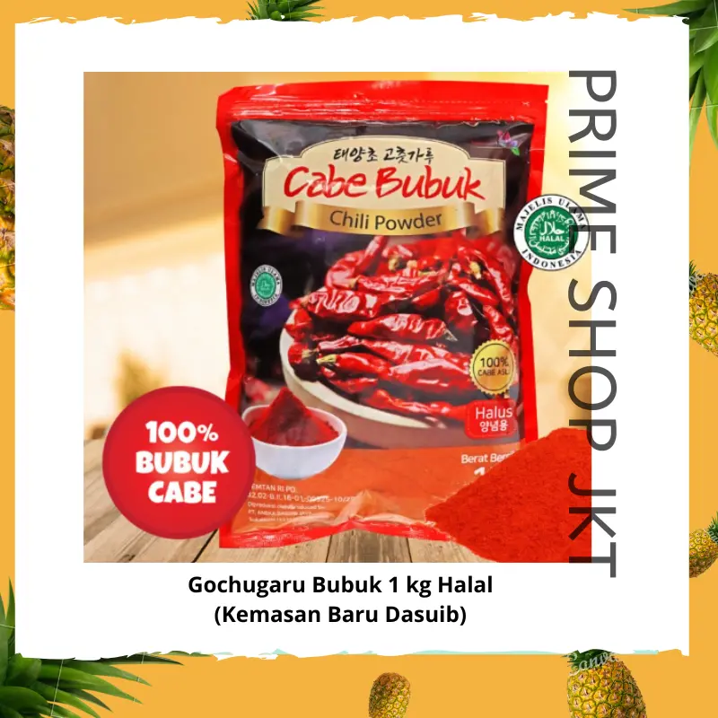 Dasuib Javasuperfood Gochugaru Khas Korea 1kg Halal Kasar Kimchi Halus 1