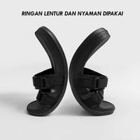 Gambar Sandal Pria Casual Selop Sendal Slop Slide Kasual Ori ARF PASTO BLACK - Black (Hitam), 39 dari Sepatulokalid Kab. Bandung 4 Tokopedia