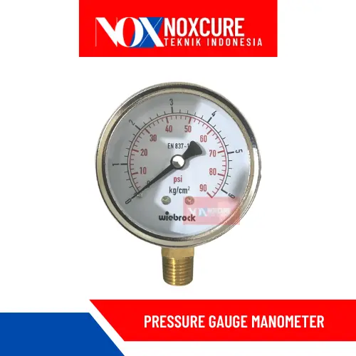 Pressure Gauge Wiebrock Manometer Boiler Setrika Uap 4 6 10 BAR PSi