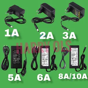 CHARGER ADAPTOR 12V 10A 12V 8A 12V 6A 12V 5A 12V3A 2A 1A + KABEL POWER
