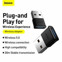 Gambar Baseus BA04 USB Wireless Bluetooth Dongle Receiver 5.0 For Laptop PC 20m External dari Queen-id Kab. Tangerang 2 Tokopedia