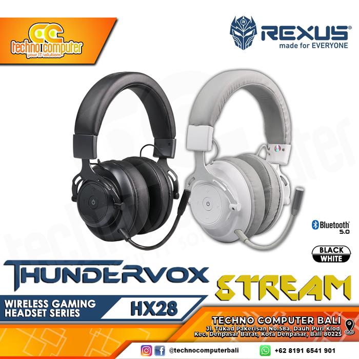 Gambar HEADSET GAMING REXUS THUNDERVOX STREAM HX28 Wireless - Gaming Headset dari Techno Computer Bali Kota Denpasar Tokopedia