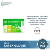 Gambar Sensi Latex Disposable Gloves Size S Isi 40 - Sarung Tangan Serbaguna dari Menteng Farma Kota Administrasi Jakarta Pusat 1 Tokopedia
