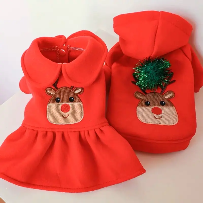 Kostum baju natal anjing kucing kostum pet bahan premium 17