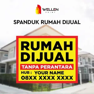 Cetak Spanduk Dijual Disewakan Dikontrakan Banner Dijual Disewakan