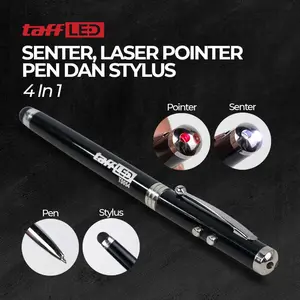 Senter Laser Pointer TaffLED 4 in 1 Pen dan Stylus