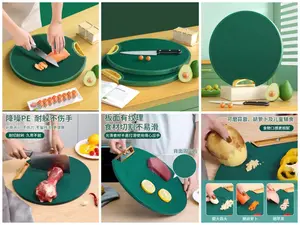 TALENAN BULAT Anti Jamur 2 in 1 Cutting Board Dapur Pisau Parutan Set