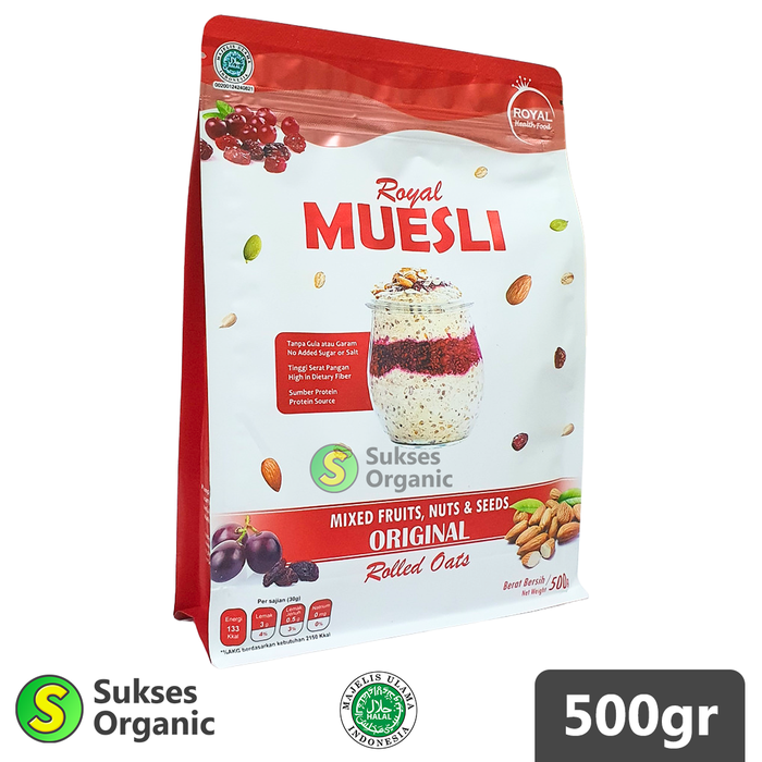 Gambar Royal Muesli ORIGINAL Rolled Oats 500gr dari Sukses Organic Kota Tangerang Selatan Tokopedia