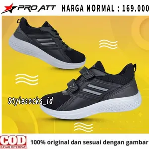 SEPATU SEKOLAH ANAK HITAM PUTIH PRO ATT MURAH /SEPATU SEKOLAH ORIGINAL