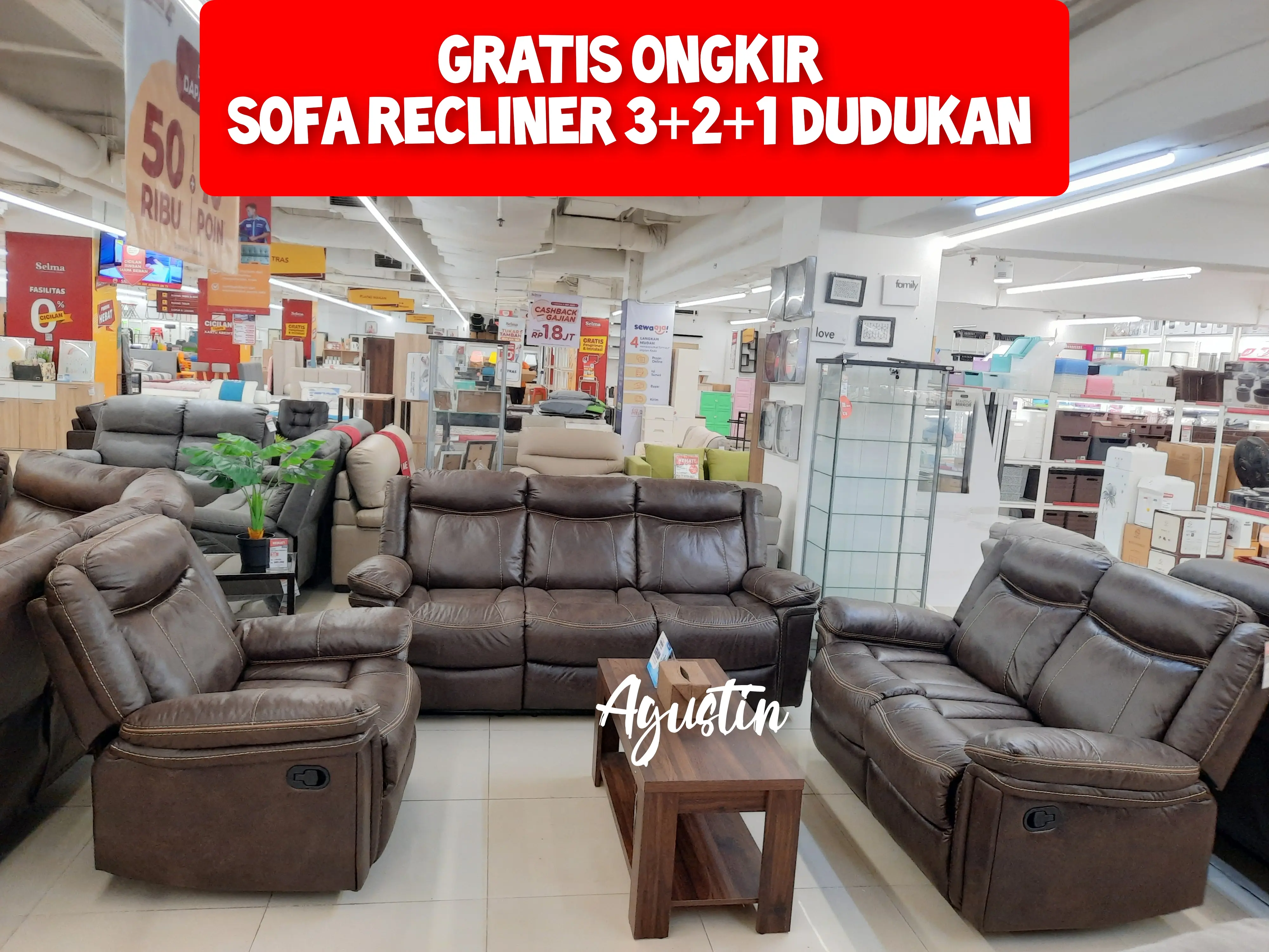 Selma Sofa Recliner Set 3+2+1 Dudukan