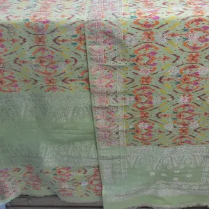 SONGKET PALEMBANG MOTIF LIMAR REBUNG HIJAU MINT