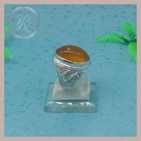 Gambar Cincin emban chalcedony coklat dari toko perak kotagede silver Kota Yogyakarta 1 Tokopedia