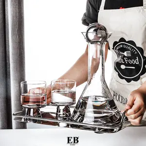 Gelas Pitcher Kaca Set / Unique Conical Glass Jug Set 451/1-2