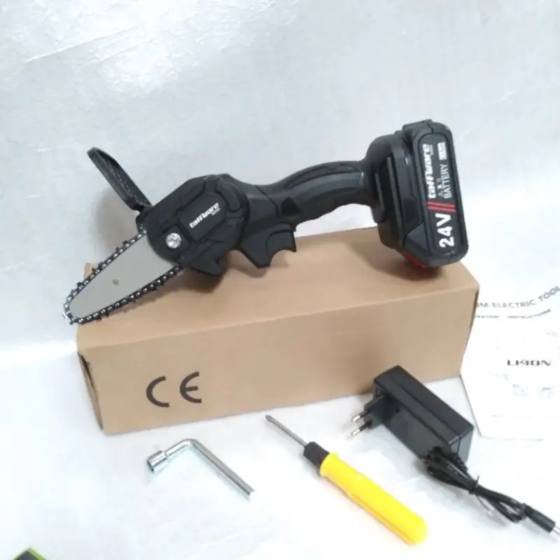 Mesin Gergaji Tangan Kayu Listrik Pemotong Dahan Cordless Chainsaw