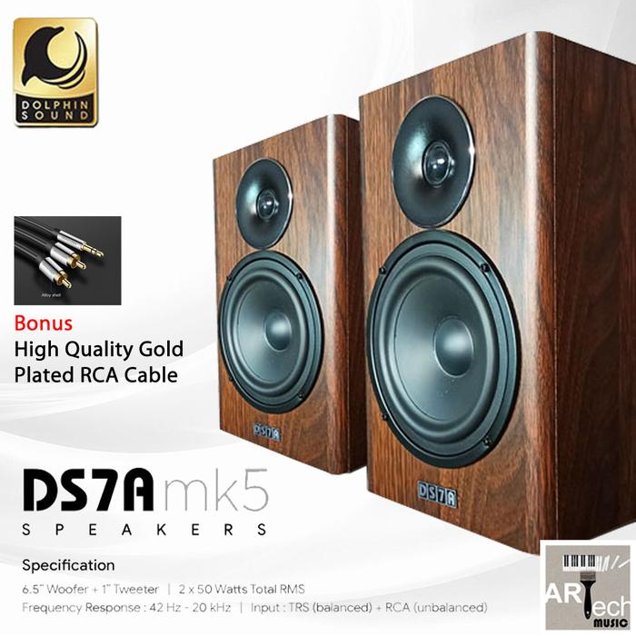 Gambar Studio Monitor Speaker Dolphin Sound DS7A MK5 - ISK DS 7A Flat dari Artech Music Kota Bekasi Tokopedia