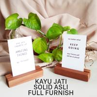 Gambar Tatakan Kayu Penyangga Foto / Wood Stand / Wood Holder Kartu dan Foto dari Ceda Pal Kab. Jepara 1 Tokopedia