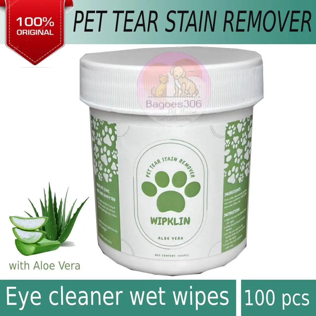 Pet Eye Wet Wipes % Aloe Vera%Pembersih Mata Kucing /Anjing%Tear Stain
