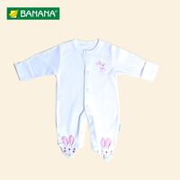 Gambar BANANA Jumper Bayi Perempuan Bordir Kelinci Tutup Kaki - Putih, XS dari BANANA Official Store Kota Administrasi Jakarta Timur 5 Tokopedia