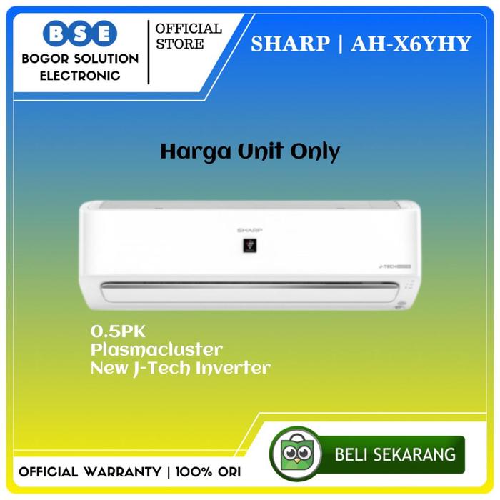 Gambar Ac Inverter 1/2PK Sharp AH-XP6YHY 0.5PK J-TECH INVERTER SHARP AHXP6YHY dari Bogor Solution Electronic Kota Bogor Tokopedia