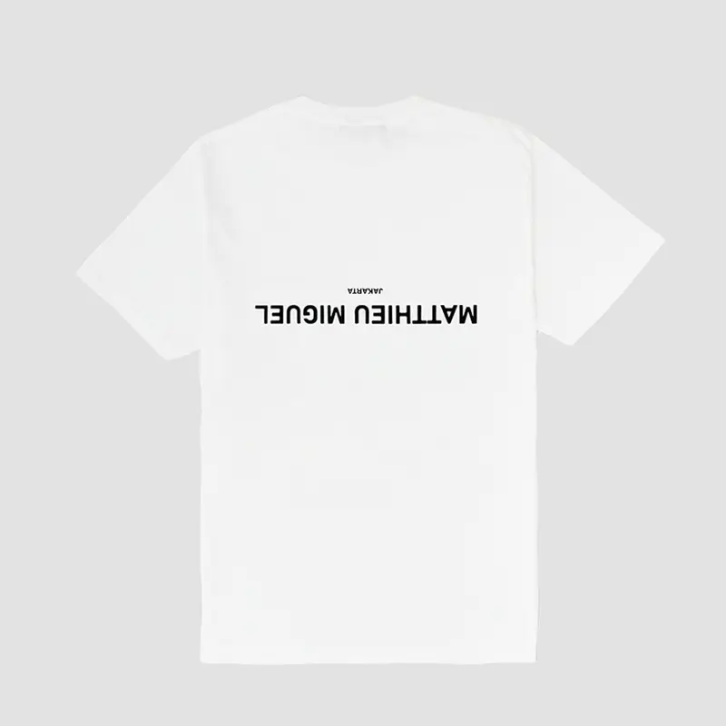 REVERSE FLAT WHITE LOGO TEE 0