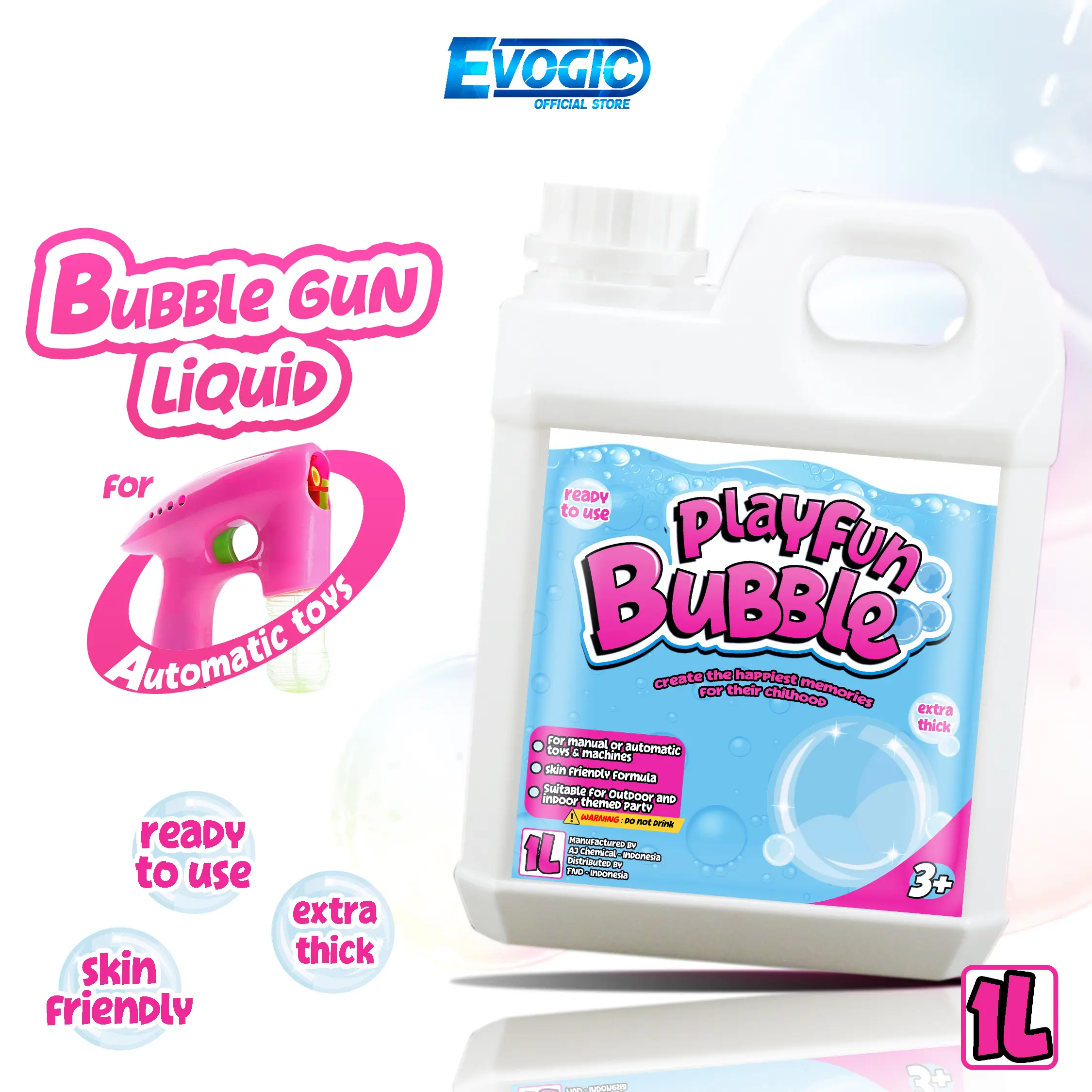 bubble cairan gelembung mainan playfun bubble 1 liter