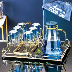 Gelas Kaca Set / Pitcher Set / Gold Glass 1,8L Jug Set 77/1