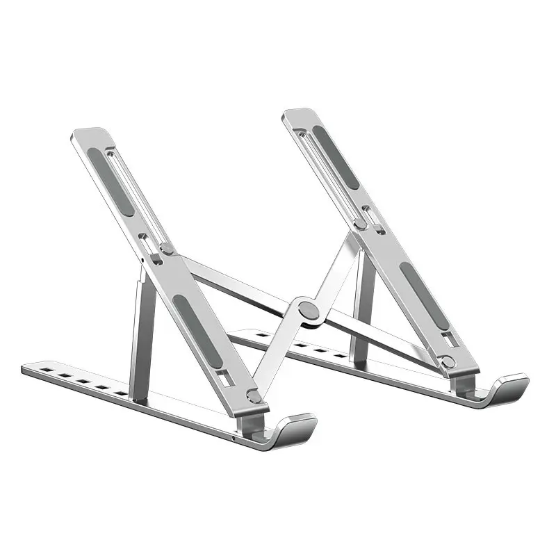 Mc Laptop Stand Riser Foldable Adjustable Aluminium 7 Speed N3 Silver