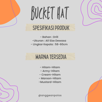 Gambar Bucket Hat Desain Suka-Suka Bolak Balik Topi Bucket Custom Design - Army-hitam dari Anggean Polos Kab. Bandung Barat 4 Tokopedia