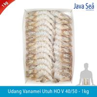Gambar Udang Vanamei Utuh Ada Kepala HO V 40/50 pack 1kg Java Sea dari JAVA SEA Kab. Tangerang 1 Tokopedia