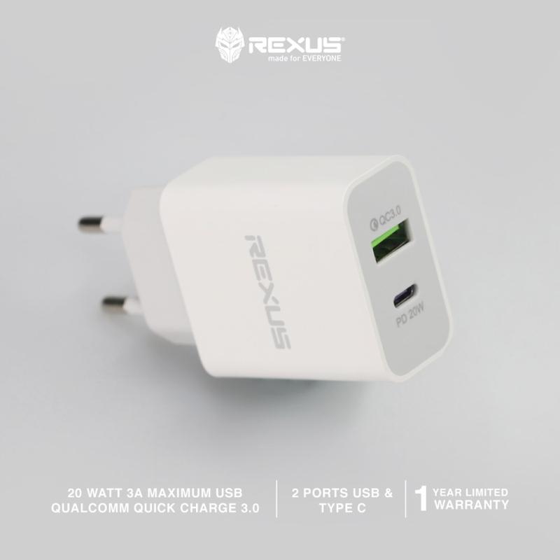 Rexus Adapter Quick Charge Power Delivery Type C 3.0 PA85 20 - Shop ...