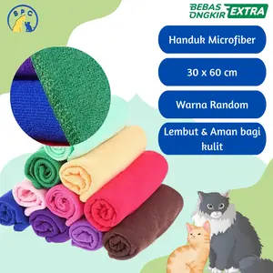 Handuk Hewan Grooming Kucing Anjing Microfiber Daya Serap Tinggi