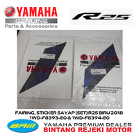 Gambar FAIRING, STICKER SAYAP (SET) R25 BIRU 2018 1WD-F8393-E0 & 1WD-F8394-E0 dari Yamaha Bintang Rejeki Motor Kab. Bandung 1 Tokopedia