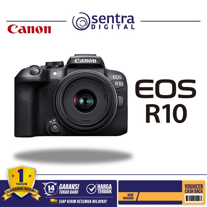 Gambar Canon EOS R10 with Lens RF-S 18-45mm STM KIT dari Sentra Digital Kota Surabaya Tokopedia