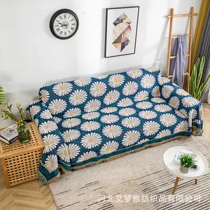 Cover Sofa Blanket Import Vintage Bunga Daisy Cotton Woven CSB-12