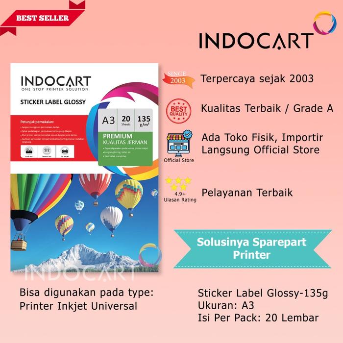 Gambar IndoCart AGFAPHOTO Sticker Label Glossy 135gr-A3 dari IndoCart HM2 Kota Administrasi Jakarta Pusat Tokopedia