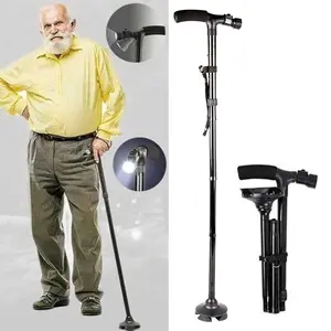 Tongkat Bantu Jalan Multifungsi LED Light Magic Cane Lighted Crutch