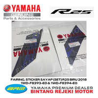 Gambar FAIRING, STICKER SAYAP (SET) R25 BIRU 2018 1WD-F8393-E0 & 1WD-F8394-E0 dari Yamaha Bintang Rejeki Motor Kab. Bandung 2 Tokopedia