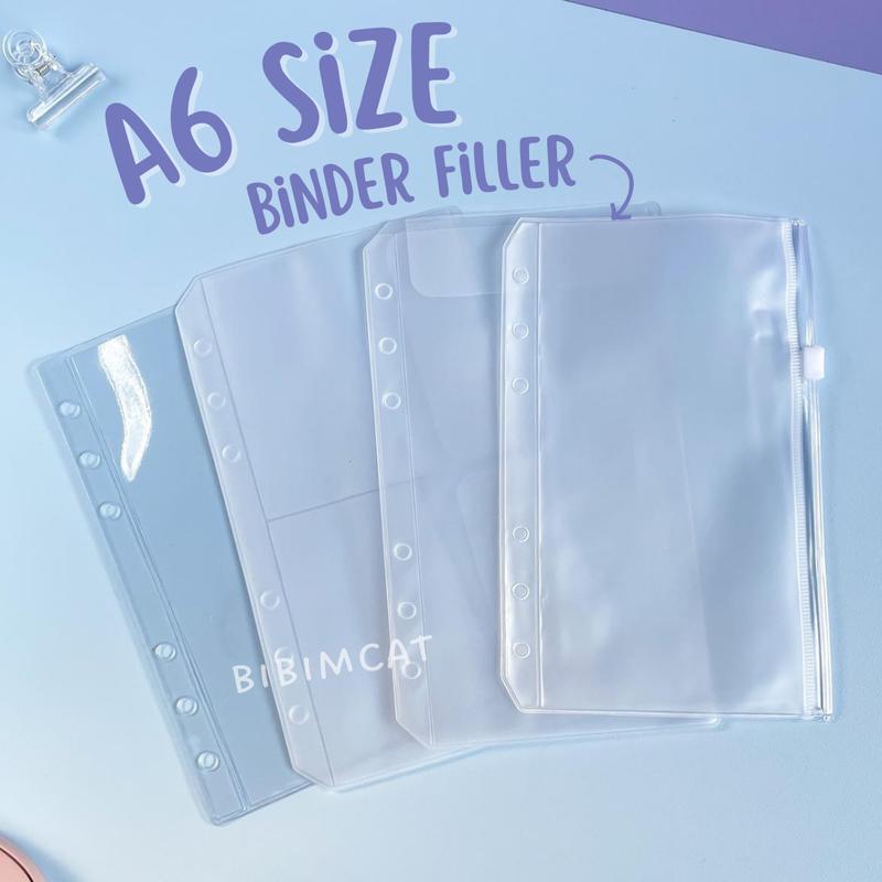 (A6 Size) Sleeve / Kertas Binder File Organizer 6 Ring (Minimal - Shop ...