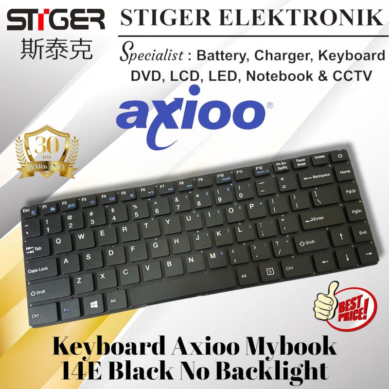 KEYBOARD KEY LAPTOP AXIOO MY BOOK 14 E BLACK NO BACKLIGHT NEW ORIGINAL ...
