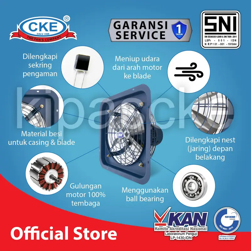 CKE Exhaust Fan EFC 14 Inch Exhaust Dinding Eksos Blower Gedung 1