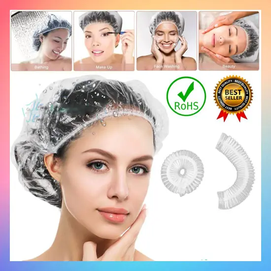 Shower cap plastik Topi keramas mandi Shower cap hotel Penutup Kepala