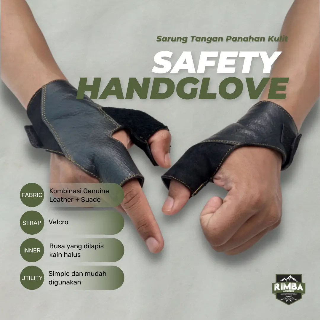 Safety Handglove Habib Qory Kulit asli / Sarung Tangan Genuine Leather / Archery